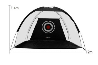Golf practice net tent with target, white and black mesh, 1.4m tall by 2m wide, My Store on Tampa Home & Garden Store