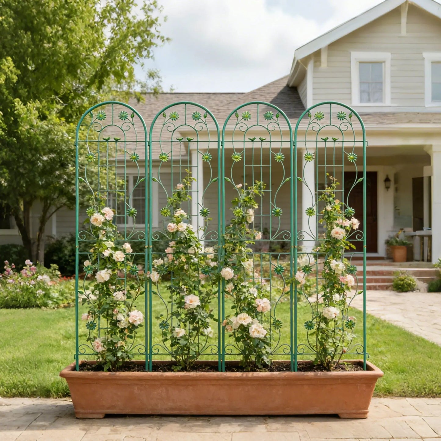 Metal Garden Trellis for Climbing Plants Outdoor