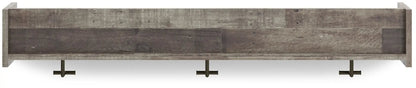 Neilsville wall mounted coat rack rustic gray wood with metal feet Unique Piece Furniture on Tampa Home & Garden Store