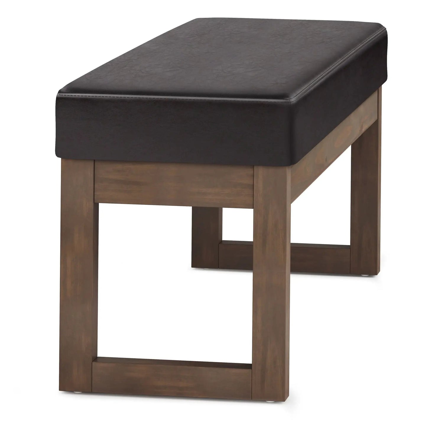 Milltown Upholstered Ottoman Bench With Driftwood