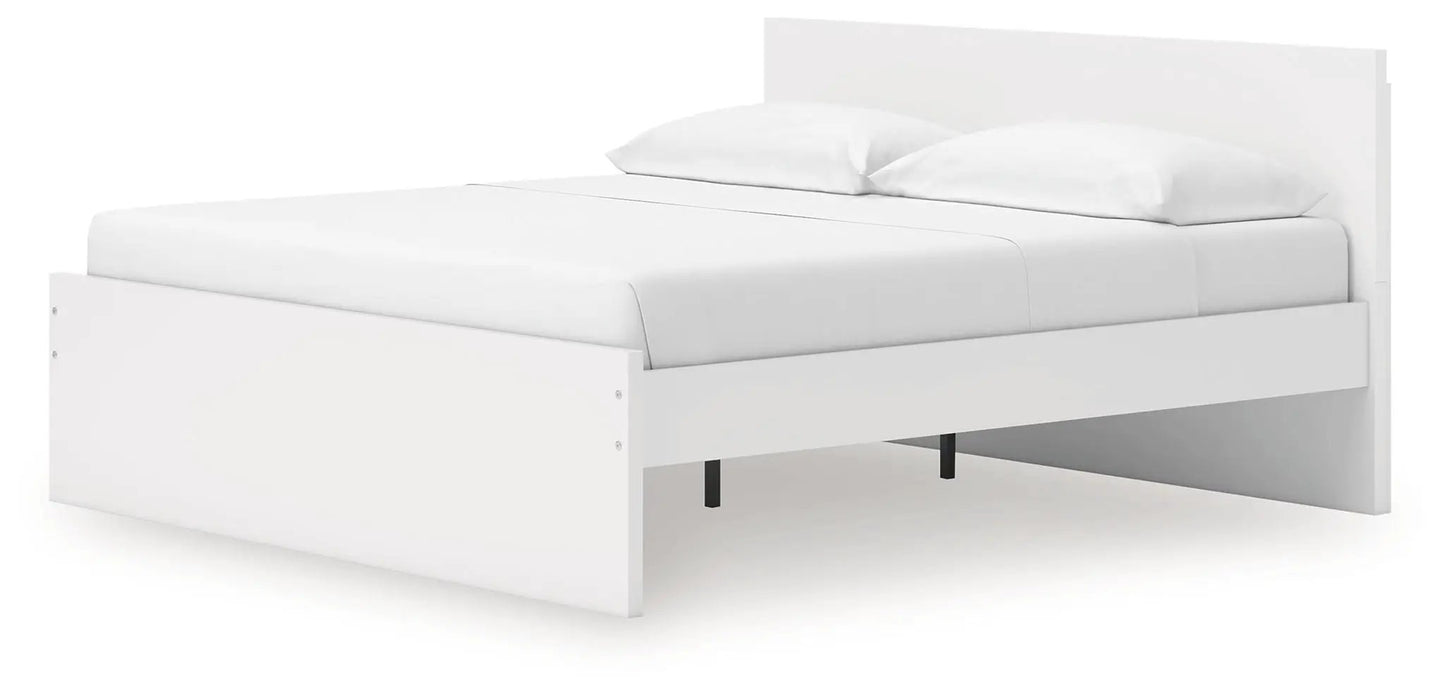 Onita panel platform bed, white finish, storage bed by Unique Piece Furniture on Tampa Home & Garden Store