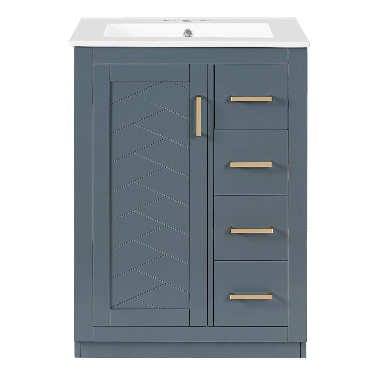 Modern Bathroom Vanity With 1 Door and 3 Drawers