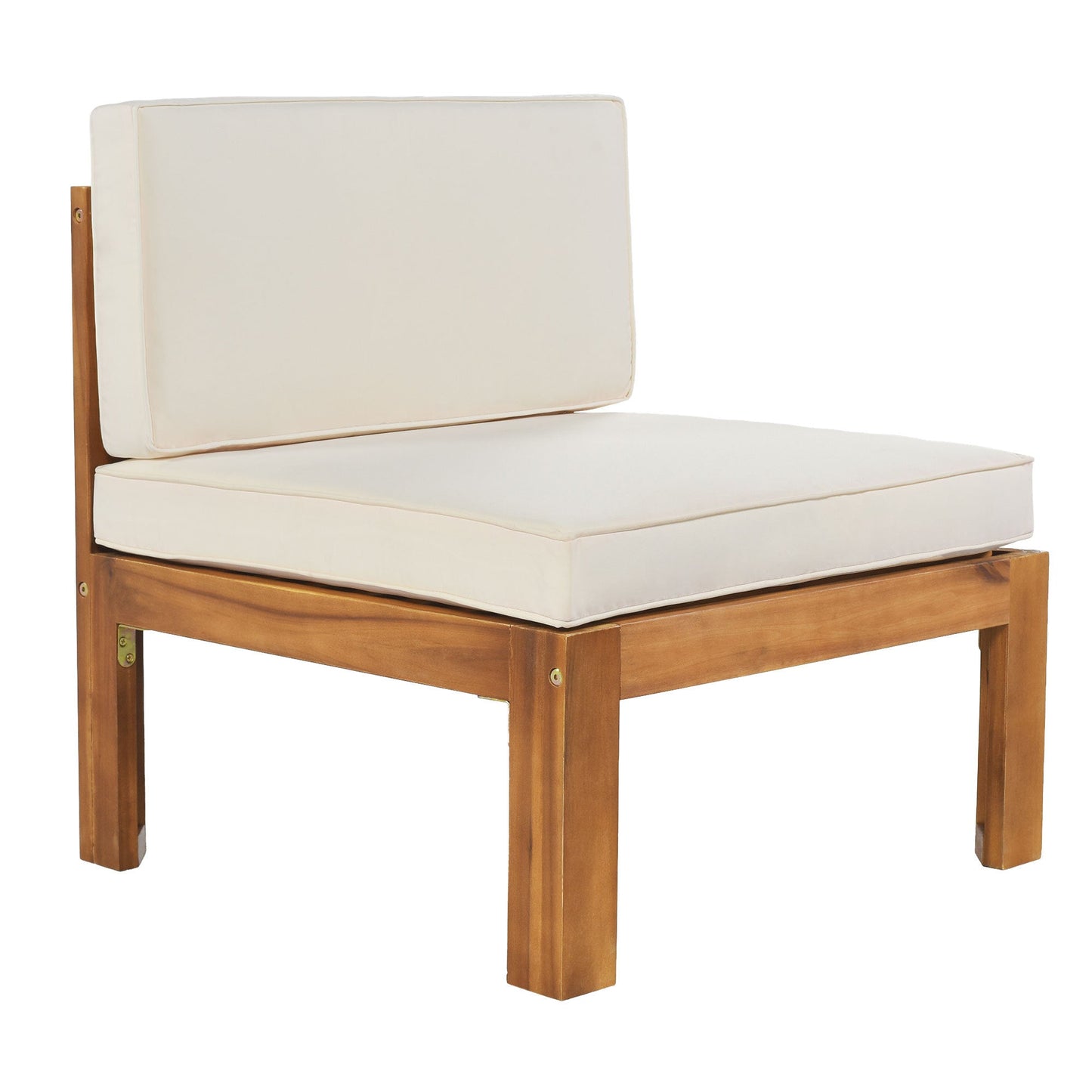 Acacia Wood Outdoor Patio Sectional Sofa Set