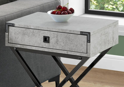 Accent Side Table with Storage Drawer Modern