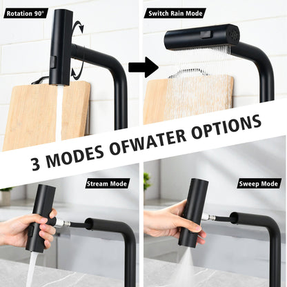 Touchless Matte Black Single Handle Faucet