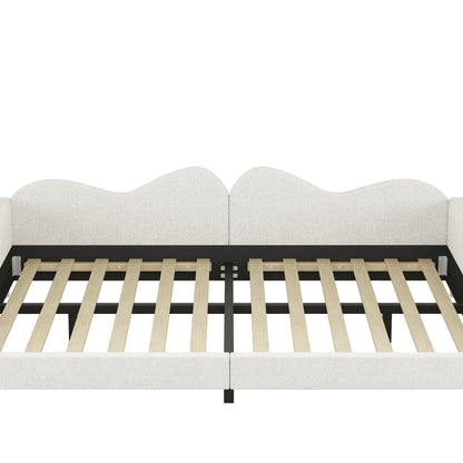 Upholstered Daybed With Sherpa Fabric Sofabed