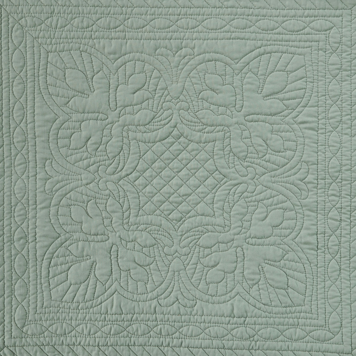 6-piece reversible daybed cover set Seafoam with scalloped edge quilting on Tampa Home & Garden Store