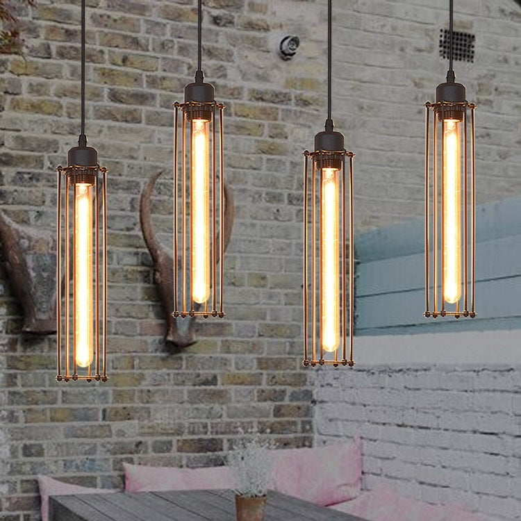 Lámpara de araña de estilo retro industrial, creativa, personalizada, para tienda de ropa, bar, restaurante, lámpara de techo de tres focos tipo flauta
