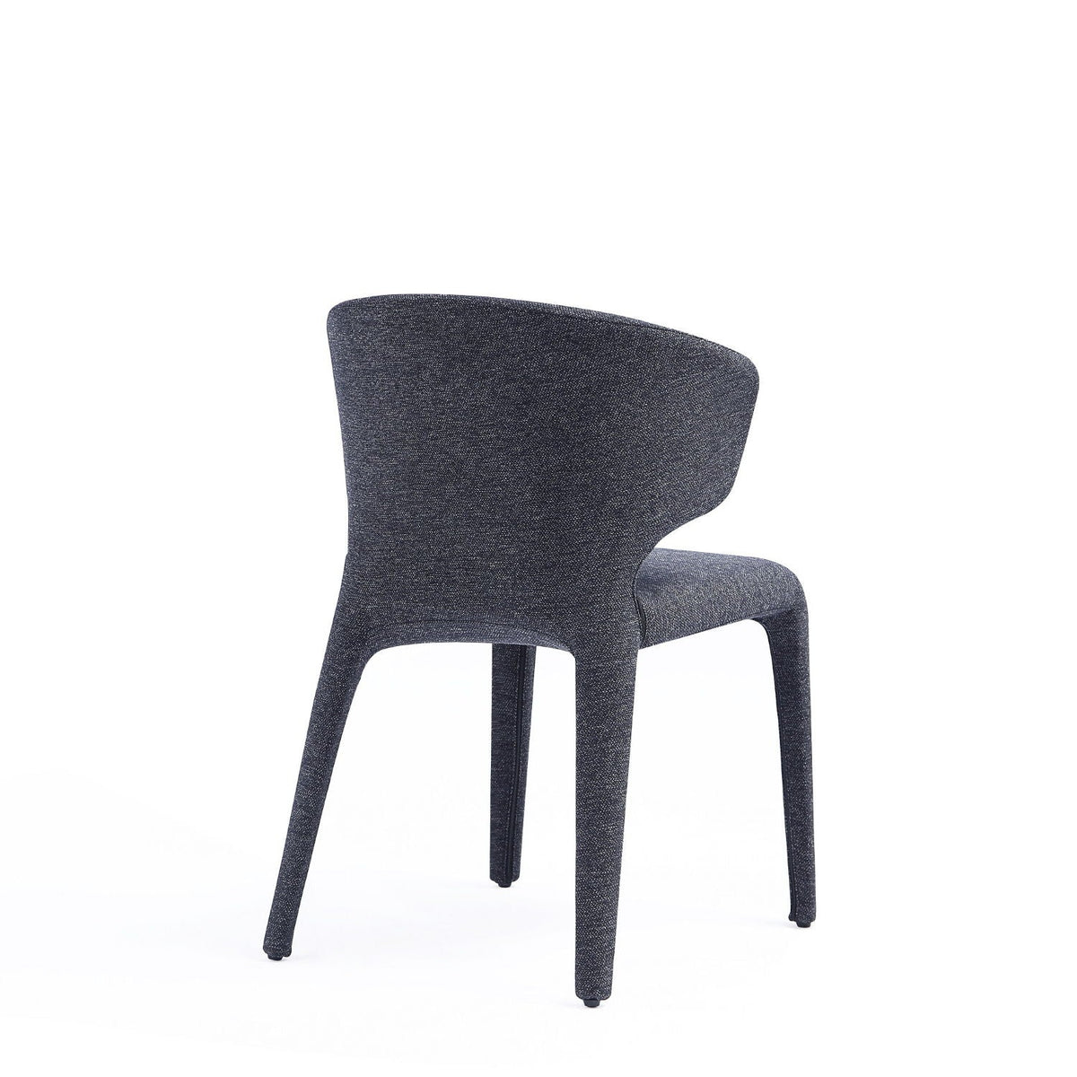 Conrad dining chair set of 2 with metal frame in dark speckled fabric by HouseOfZazla on Tampa Home & Garden Store