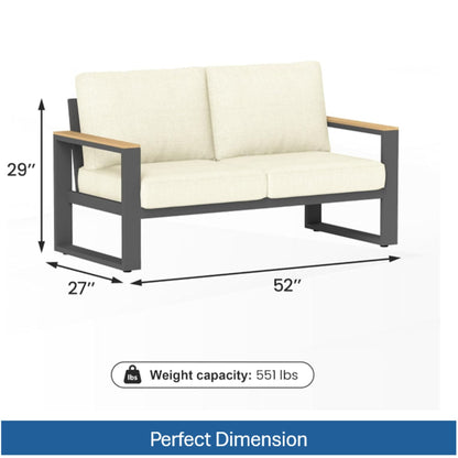 All Weather Outdoor Loveseat and Thick Cushions
