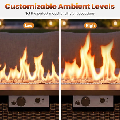 Propane Fire Pit Table with 50,000 BTU Burner
