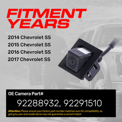 OE backup camera by Master Tailgaters for Chevrolet SS 2014-2017, OEM, 92288932, 92291510 on Tampa Home & Garden Store