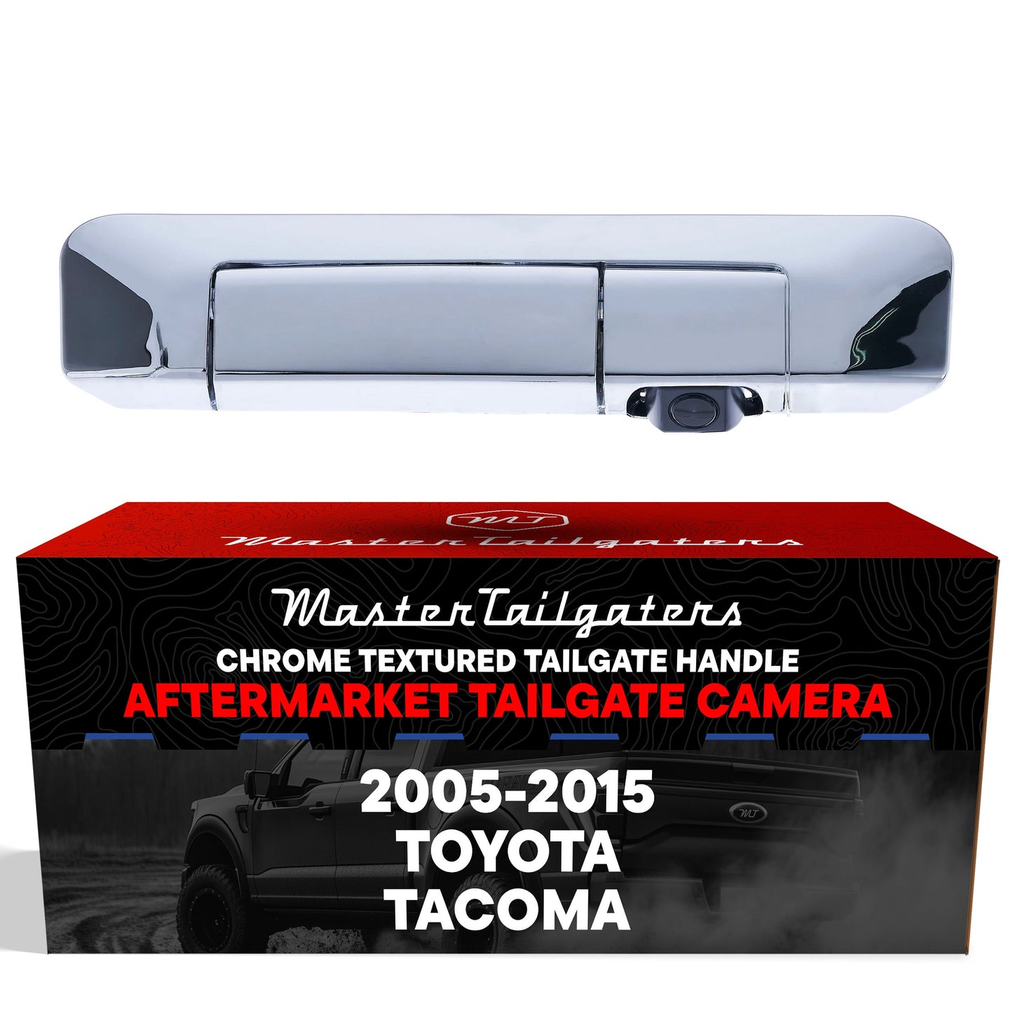 Chrome tailgate handle with backup camera for Toyota Tacoma 2005-2015 by Master Tailgaters on Tampa Home & Garden Store