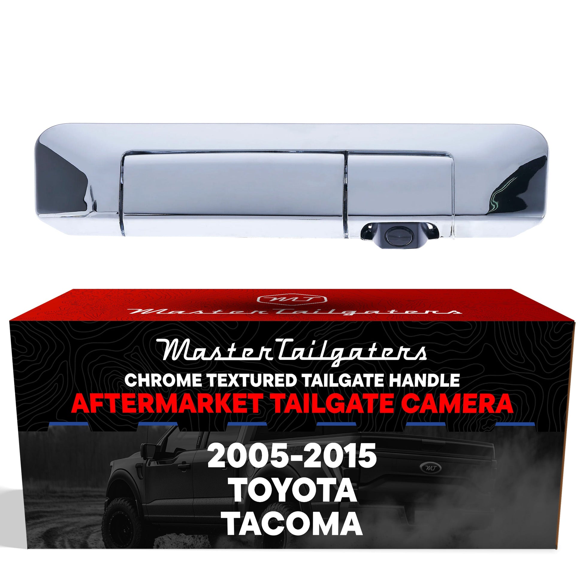 Chrome tailgate handle with backup camera for Toyota Tacoma 2005-2015 by Master Tailgaters on Tampa Home & Garden Store