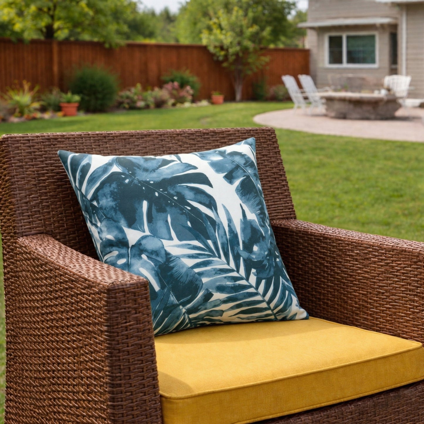 Set of 2 Waterproof Outdoor Throw Pillows