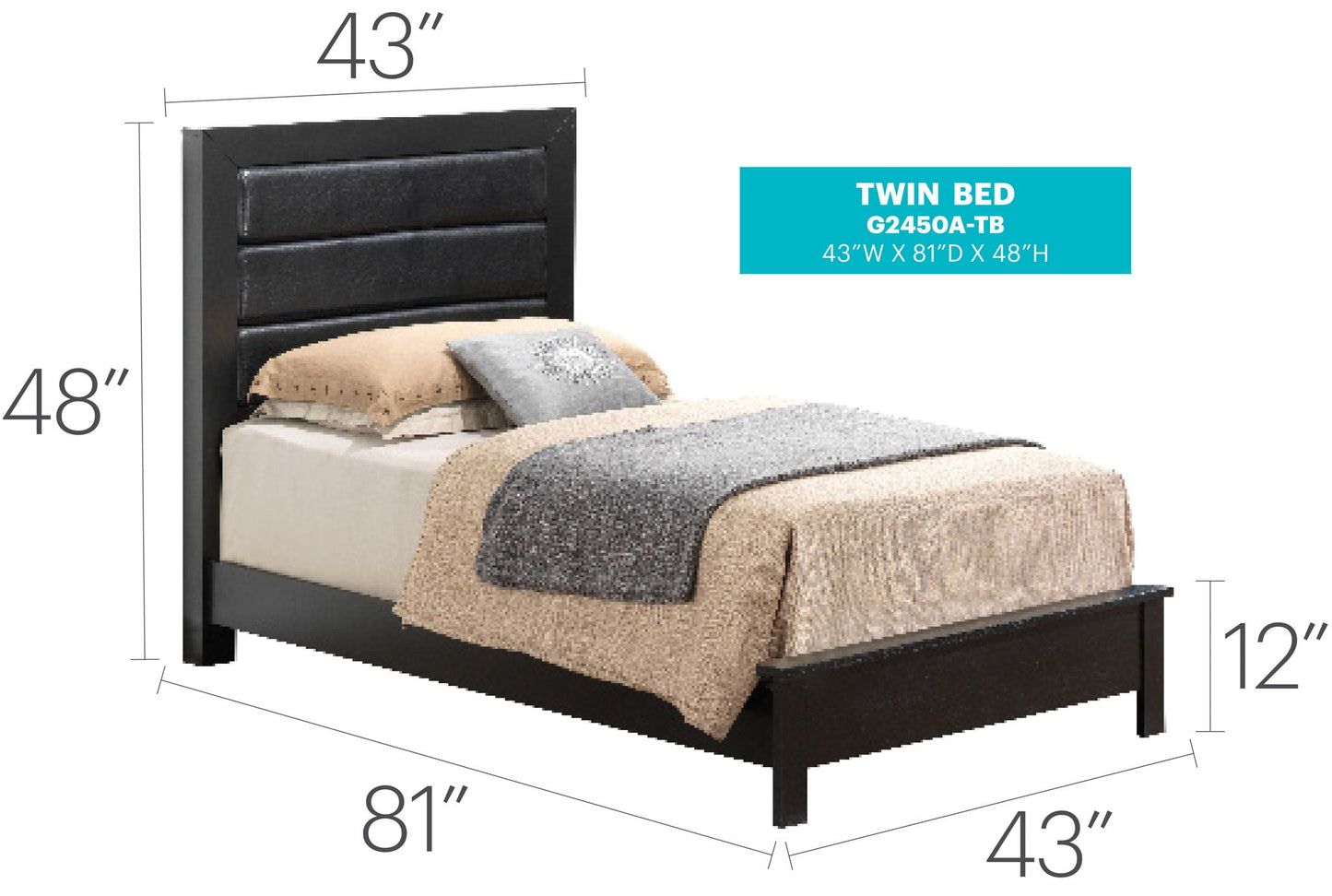 Comfortable Modern Full Bed and Wood Frame
