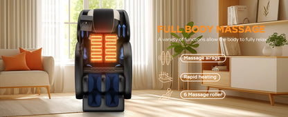 HouseOfZazla 2024 massage chair recliner with zero gravity, full body airbags, 6 rollers on Tampa Home & Garden Store