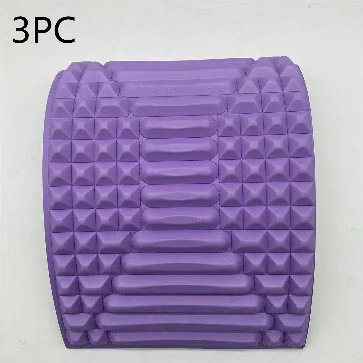 Perfecsy back stretcher pillow with neck and lumbar massager; purple foam with raised nodules on Tampa Home & Garden Store