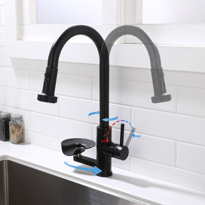 3 In 1 Kitchen Faucet and Press Glass Rinser