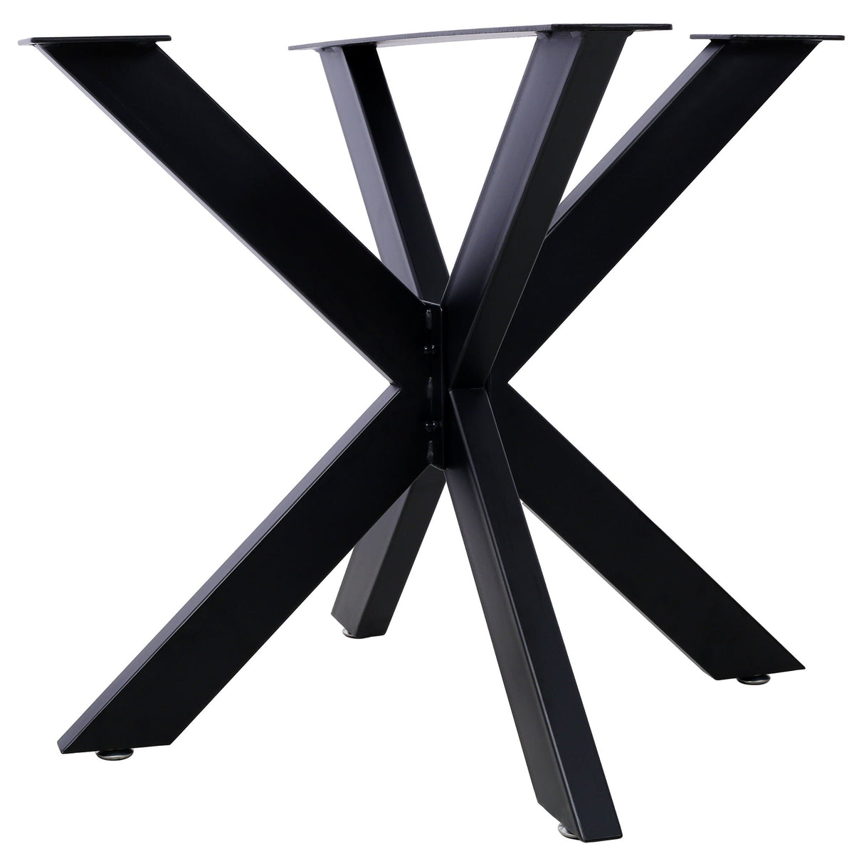 Spider-shaped black steel table base with heavy-duty construction on Tampa Home & Garden Store