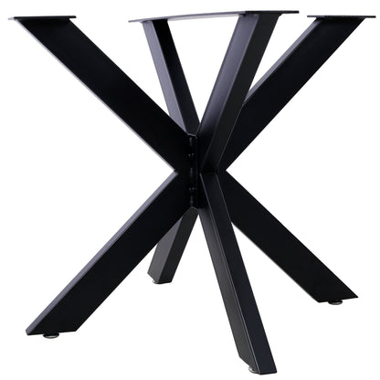 Spider-shaped black steel table base with heavy-duty construction on Tampa Home & Garden Store