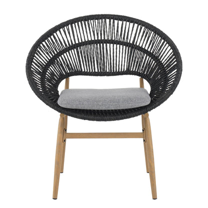 Cyril Rustic Modern Outdoor Papasan Dining Chair