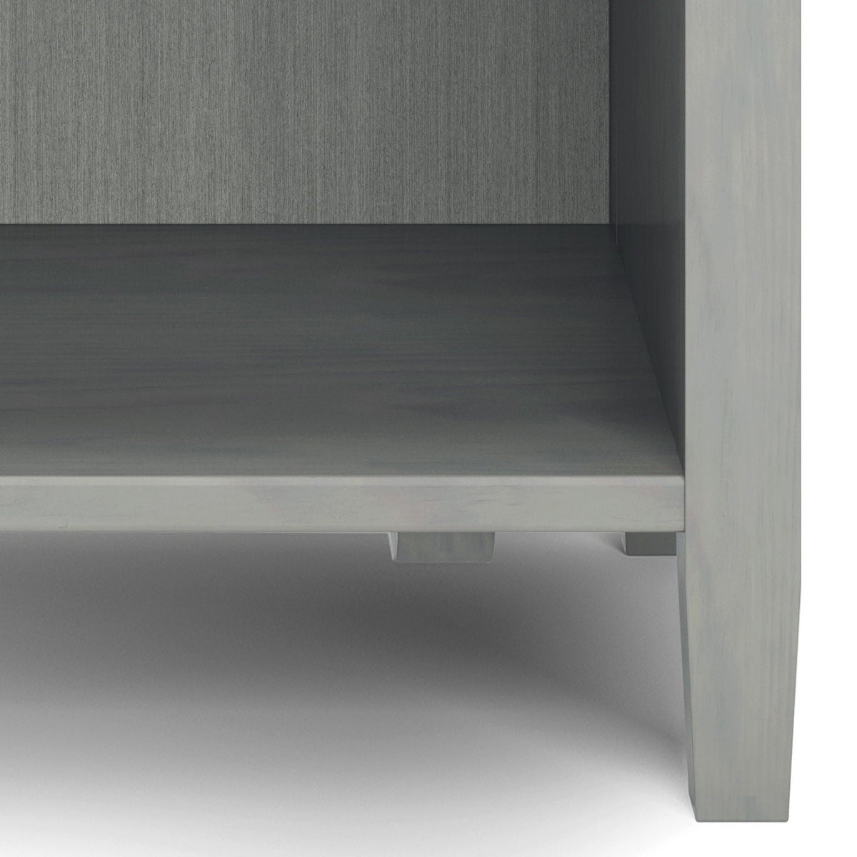 Warm Shaker bedside table gray finish with visible lower shelf by HouseOfZazla on Tampa Home & Garden Store