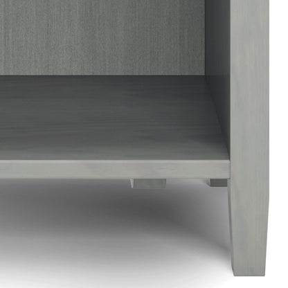 Warm Shaker bedside table gray finish with visible lower shelf by HouseOfZazla on Tampa Home & Garden Store