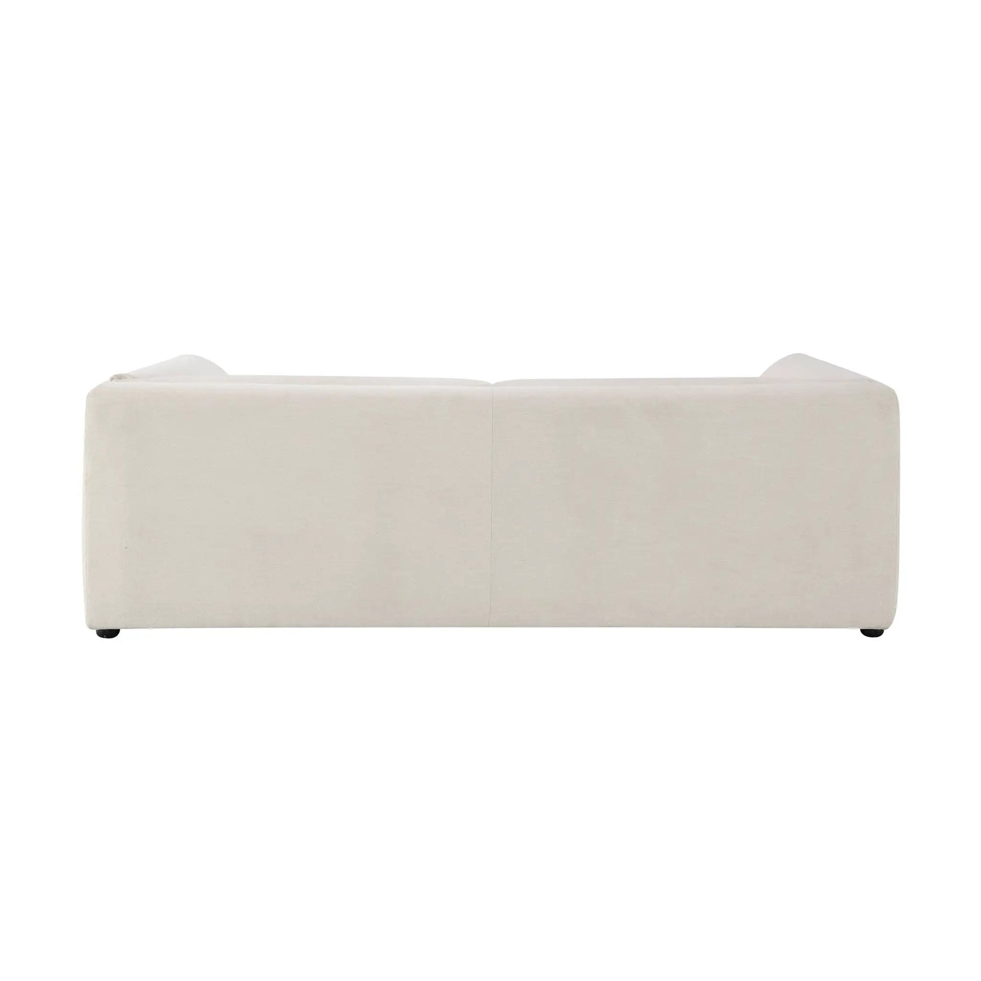 Jaeda Boucle Sofa beige back view, stationary sofa by Unique Piece Furniture on Tampa Home & Garden Store