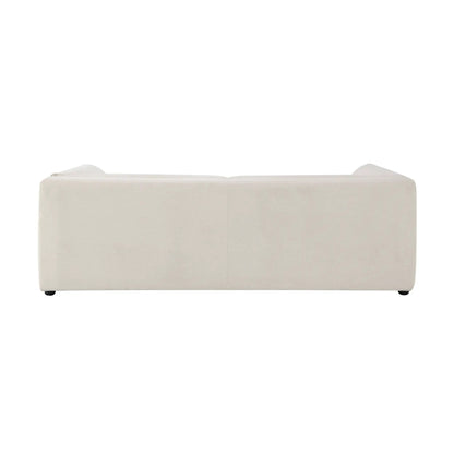 Jaeda Boucle Sofa beige back view, stationary sofa by Unique Piece Furniture on Tampa Home & Garden Store