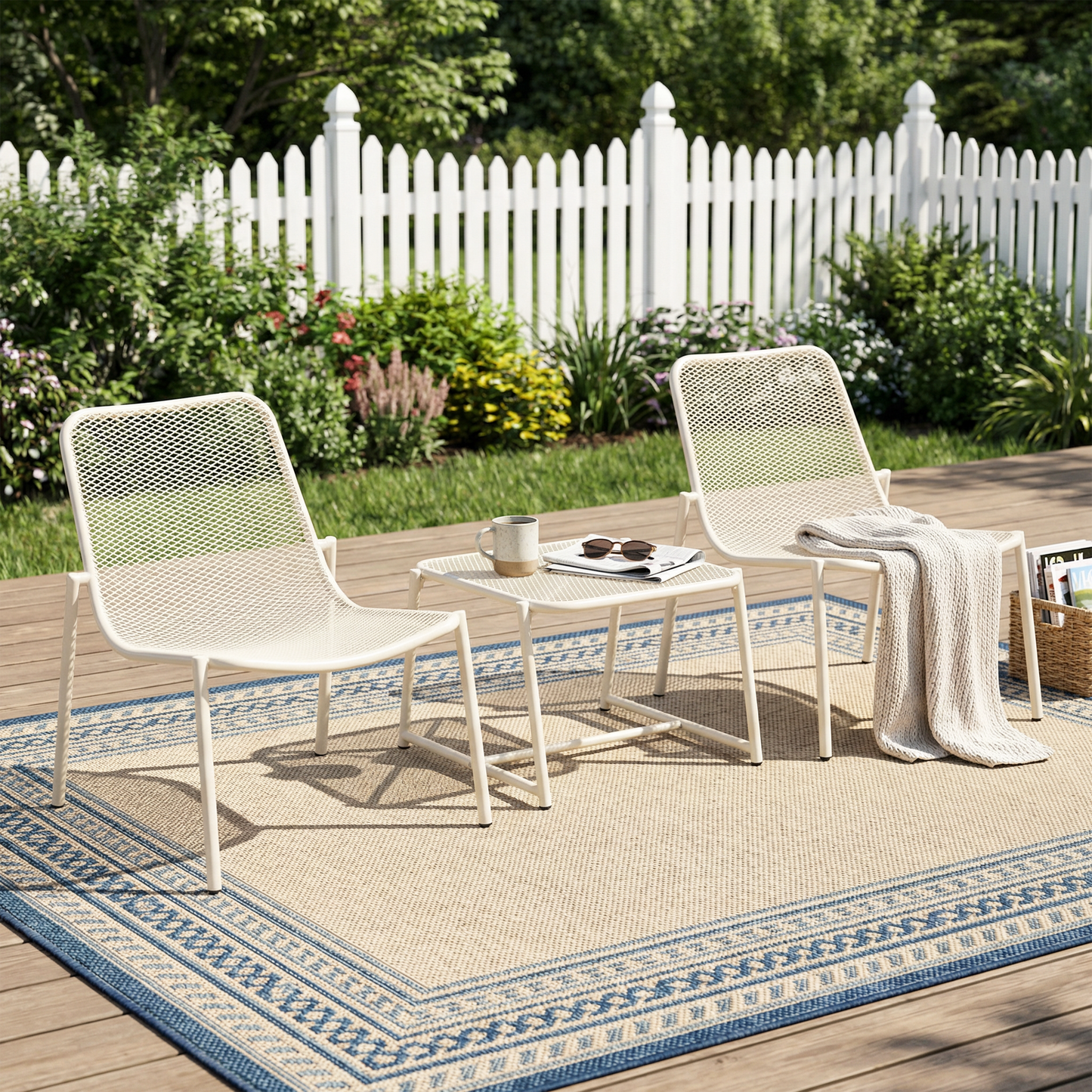 Kincaid 3-Piece Outdoor Conversation Set with Iron
