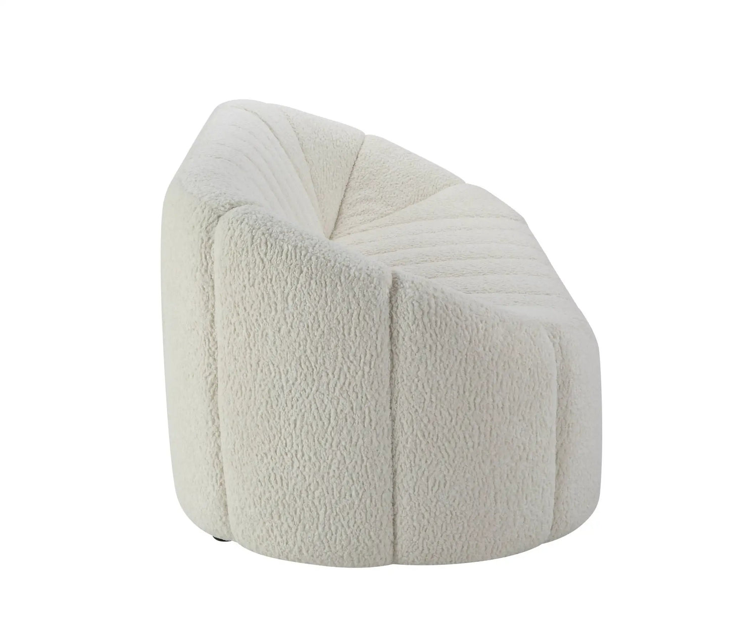 Osmash Teddy Sherpa Sofa white plush sherpa upholstery, stationary sofa on Tampa Home & Garden Store