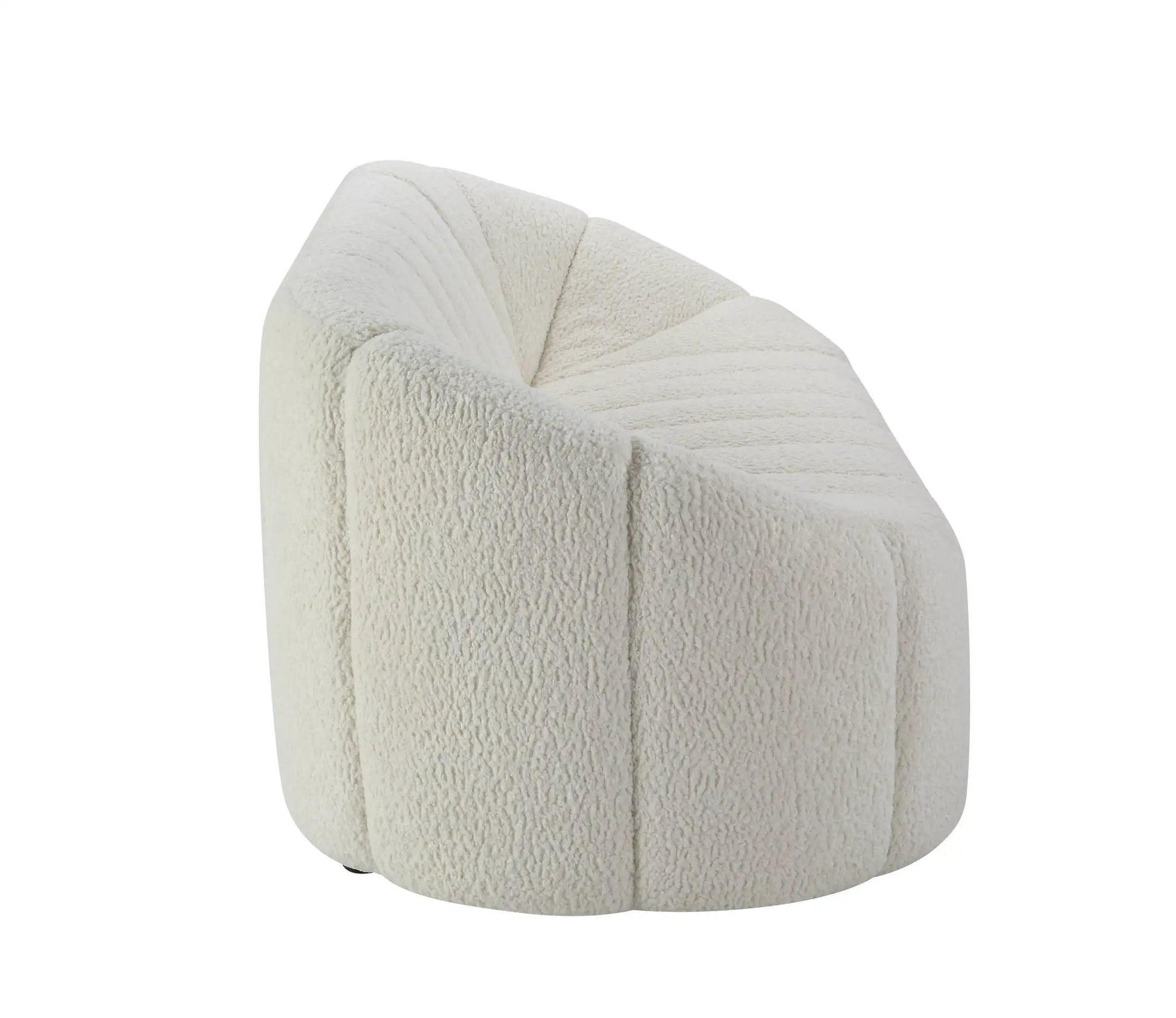 Osmash Teddy Sherpa Sofa white plush sherpa upholstery, stationary sofa on Tampa Home & Garden Store