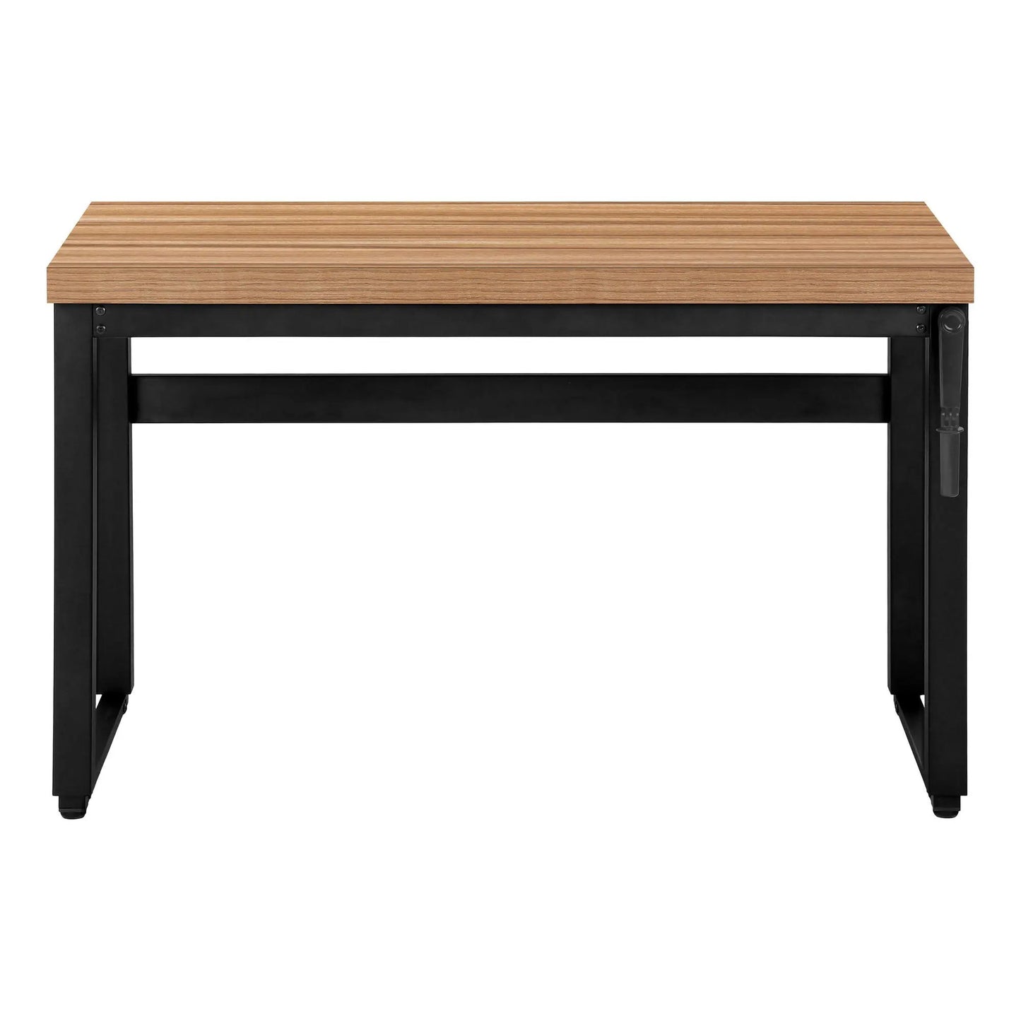 Computer desk with wooden top and black metal frame, adjustable desk Unique Piece Furniture on Tampa Home & Garden Store