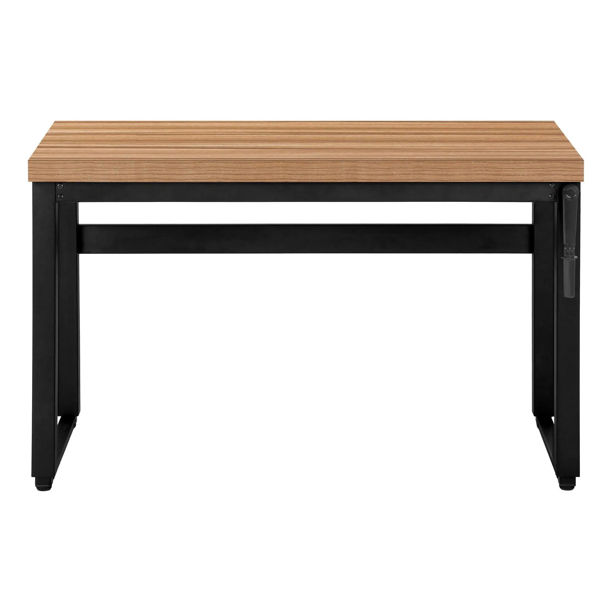 Computer desk with wooden top and black metal frame, adjustable desk Unique Piece Furniture on Tampa Home & Garden Store