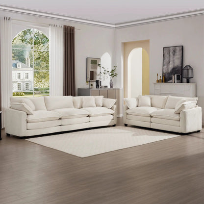 Elegant Sectional Sofa Set with Deep Seats
