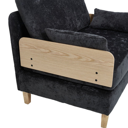 Mid Century Modern 3 Pillow Foldable Sofa Bed
