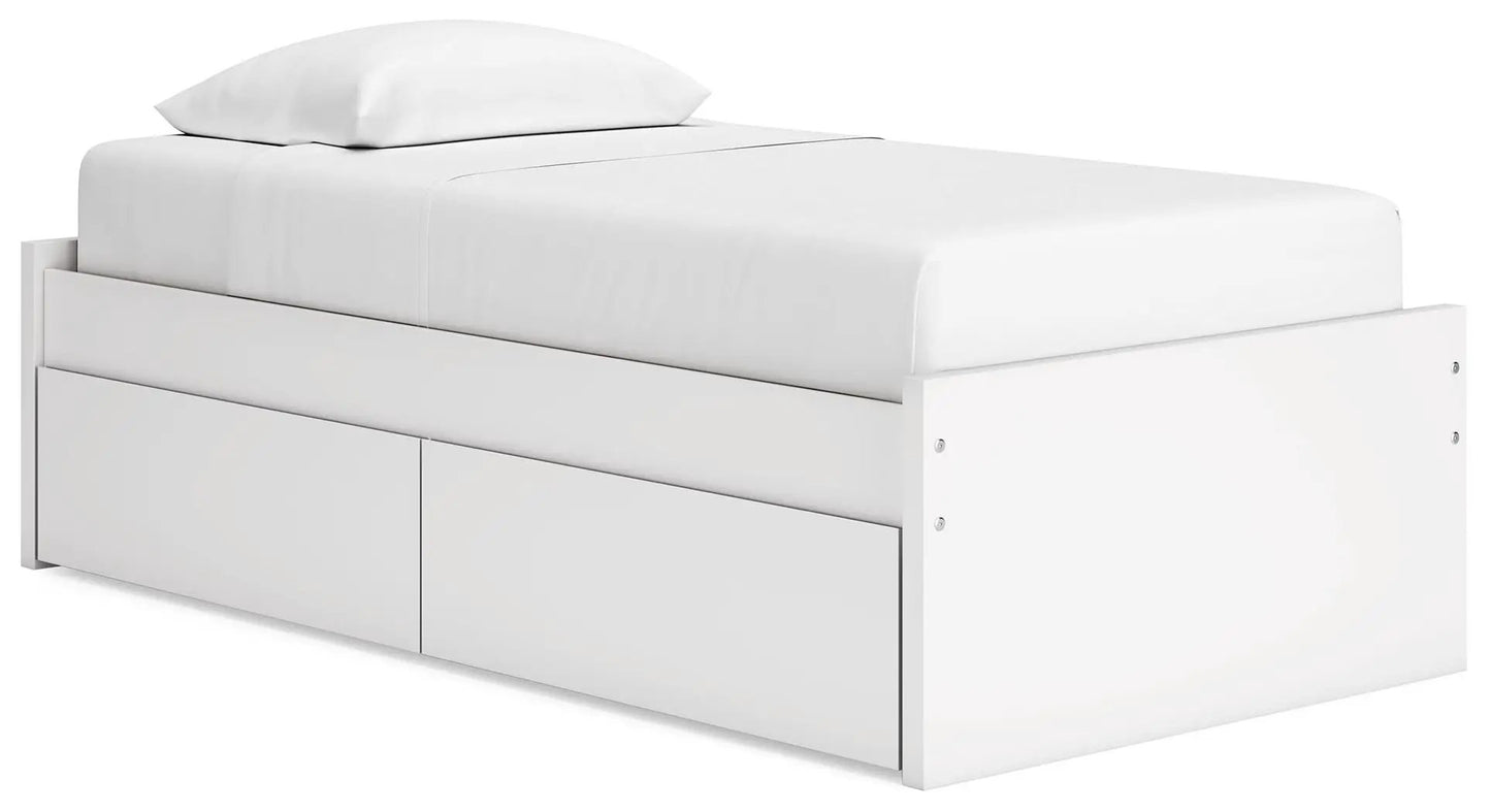 Onita Platform Bed in white with built-in storage drawers by Unique Piece Furniture on Tampa Home & Garden Store