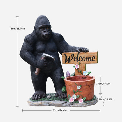 Outdoor Garden Chimpanzee Planter and Resin Pot