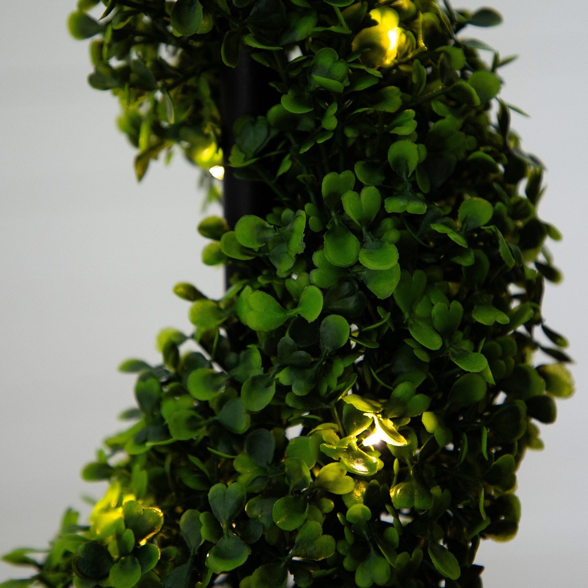 45” UV Resistant Artificial Boxwood Spiral Topiary Tree with LED Lights in Decorative Planter (Indoor/Outdoor) - Tampa Home & Garden Store