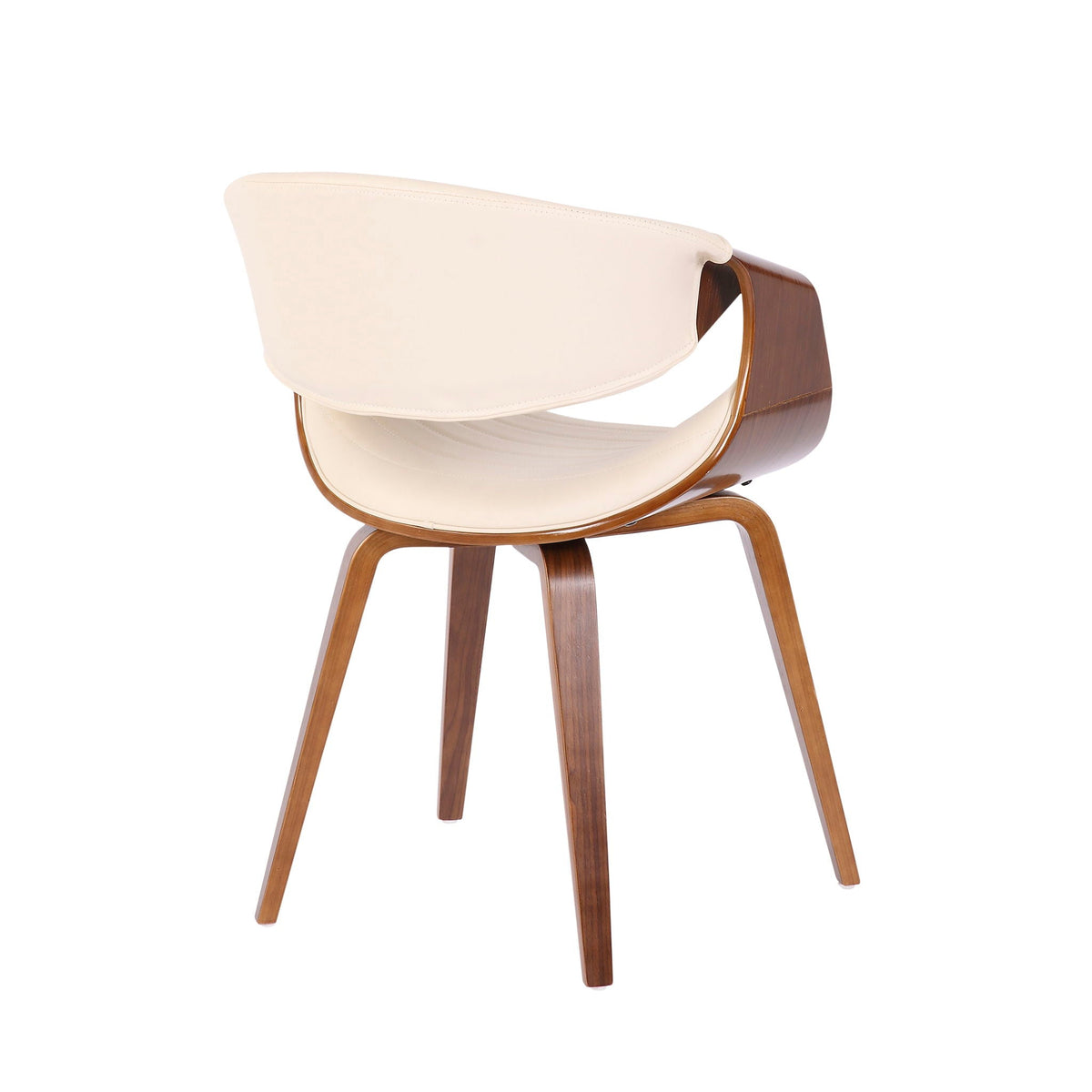 Mid-Century Modern dining chair beige upholstered seat with bent wood legs HouseOfZazla on Tampa Home & Garden Store