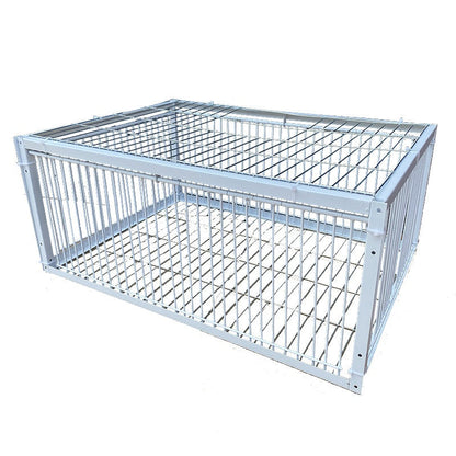Pigeon Active Network Door Encrypted Return Cage large silver metal bird cage with grid bars on Tampa Home & Garden Store