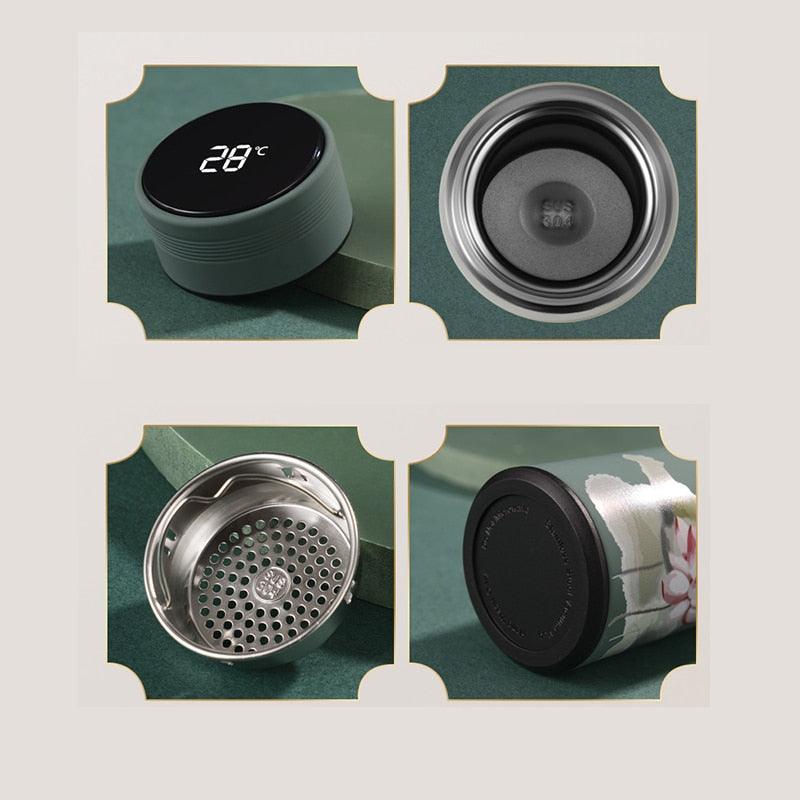 Stevvex 450ml intelligent thermos with touch display and stainless steel vacuum insulation on Tampa Home & Garden Store