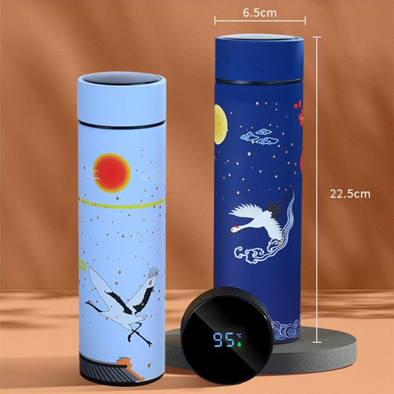 Thermos bottle 2x Stevvex 450ml intelligent with touch display stainless steel on Tampa Home & Garden Store