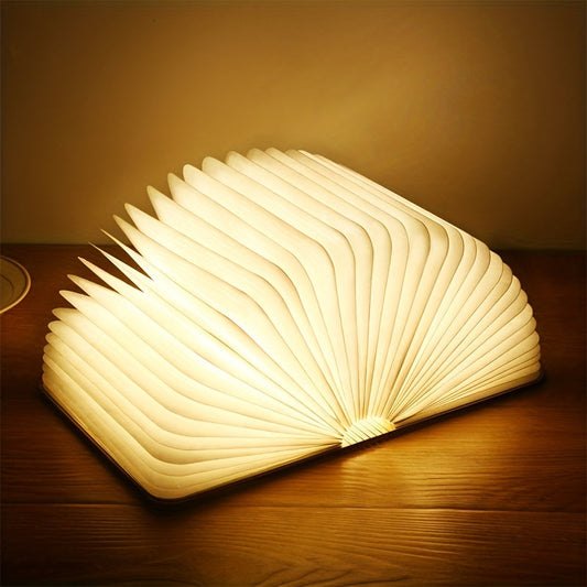 Folding Book Lamp – Rechargeable LED Bedside Light, 3-Color Portable Night Light - Tampa Home & Garden Store