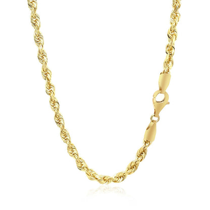 4.0mm 10k Yellow Gold Solid Diamond-Cut Rope Chain Necklace by Bids.com with lobster clasp on Tampa Home & Garden Store