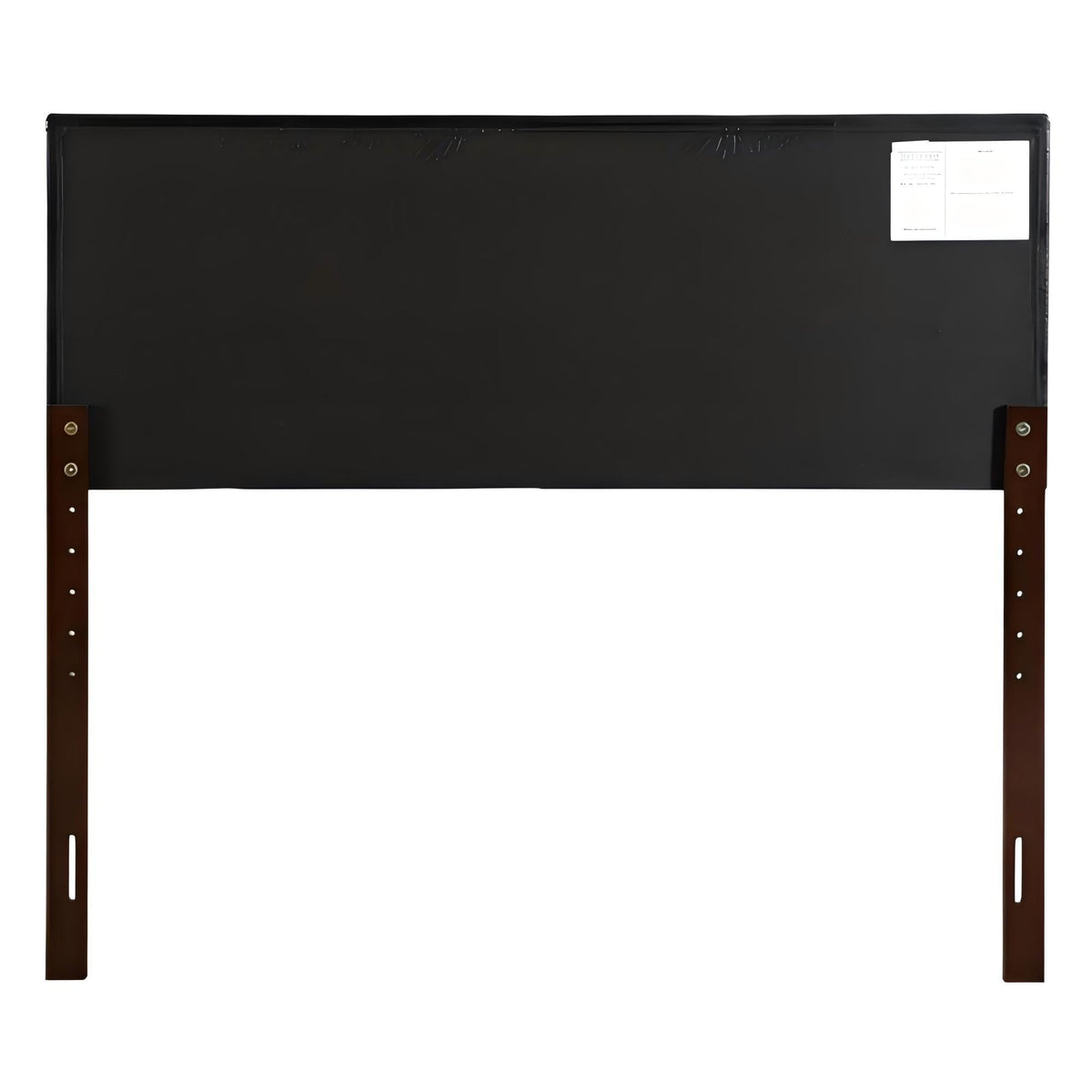 Upholstered headboard with adjustable height in black fabric, wood legs HouseOfZazla on Tampa Home & Garden Store