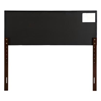 Upholstered headboard with adjustable height in black fabric, wood legs HouseOfZazla on Tampa Home & Garden Store