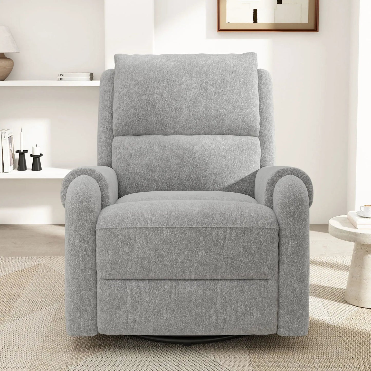 Manual Recliner Massage Chair gray fabric swivel rocker by Unique Piece Furniture on Tampa Home & Garden Store