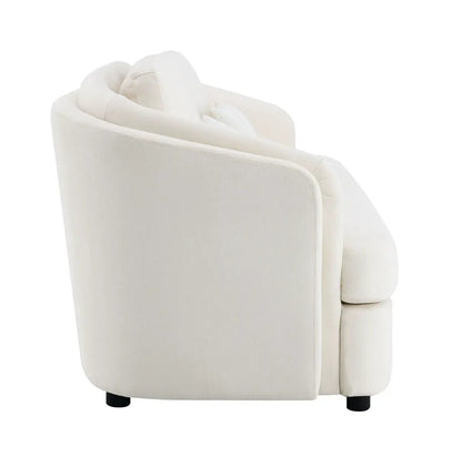 Mariko linen sofa beige with 2 toss pillows by Unique Piece Furniture on Tampa Home & Garden Store